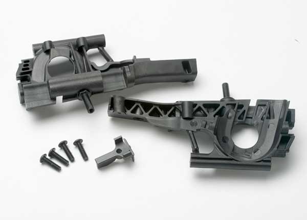 Traxxas Revo Bulkhead, front (L&R halves)/ diff retainer/ 4x14mm - Click Image to Close