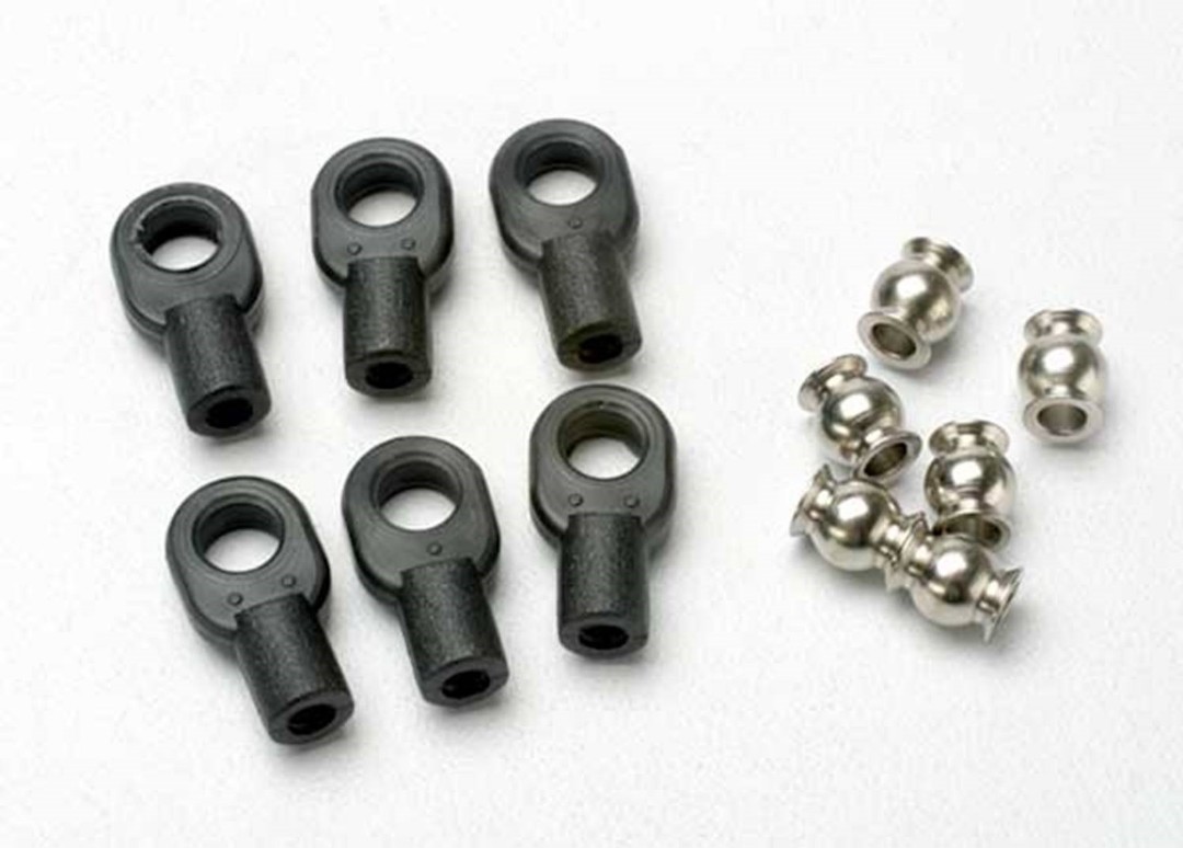 Traxxas Rod Ends, Small, w/Hollow Balls (6) Revo 3.3 - Click Image to Close