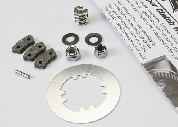 Traxxas Rebuild kit, slipper clutch (steel disc/ friction pads (3)/ spring (1)/ 2x9.8mm pin/ 5x8mm MW/ 5.0mm NL (1)/ 4.0mm NL (1))