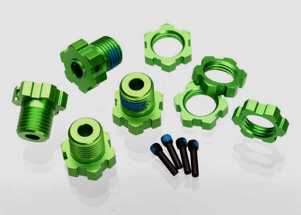 Traxxas 17mm Splined Wheel Hub Set (Green) (4) - Click Image to Close