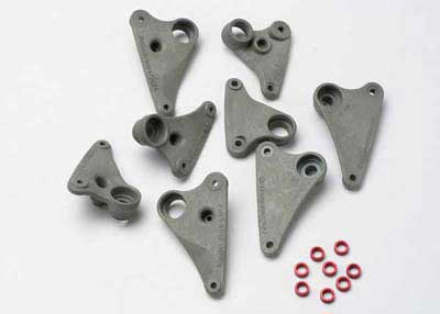 Traxxas Rocker arm set, progressive-2 (90-T)/ spacers (red alumi - Click Image to Close