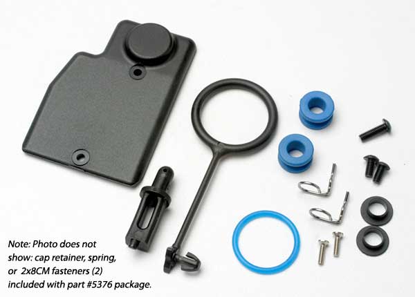 Traxxas Rebuild Kit, Fuel Tank (Includes: Mounting Post, Grommet - Click Image to Close