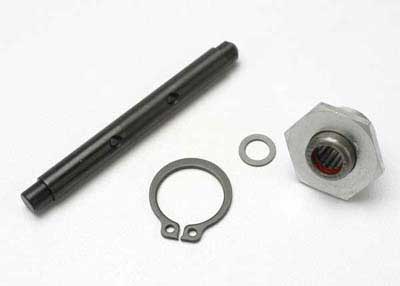 Traxxas Revo Primary shaft/ 1st speed hub/ one-way bearing/ snap - Click Image to Close