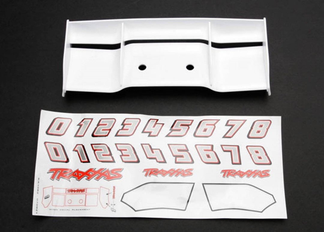 Traxxas Wing (White) with Decal Sheet - Click Image to Close