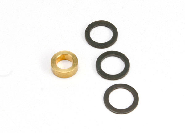 Traxxas Washer, 7x10x1.0 (2), 7x10x0.5 (1) Black Steel (Shims Fo - Click Image to Close