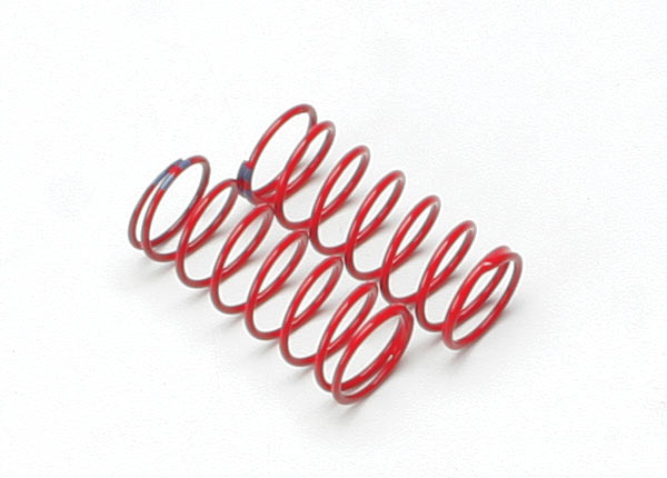 Traxxas Spring, shock (red) (GTR) (1.6 rate double blue stripe)