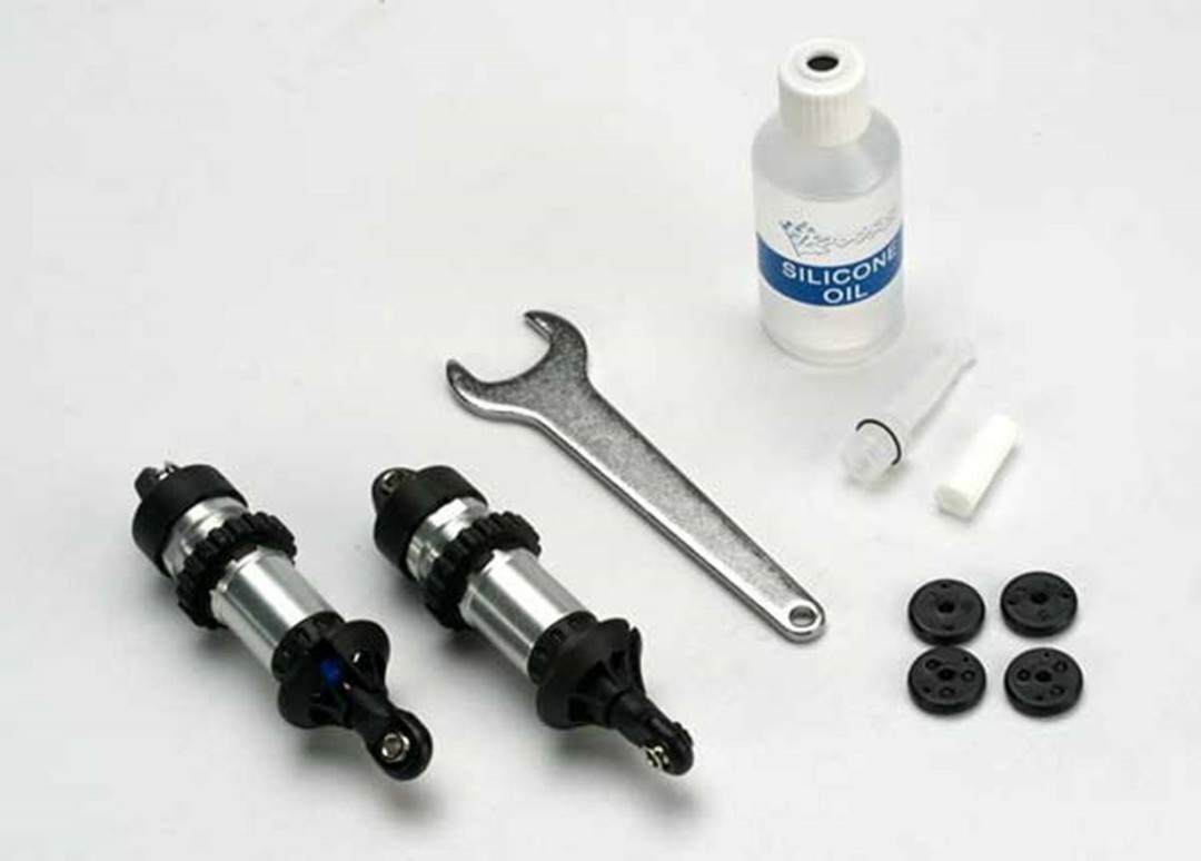 Traxxas Assembled Aluminum GTR Shock Set without Springs (2) - Click Image to Close