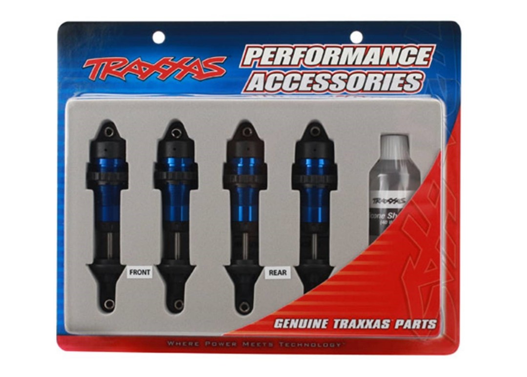 Traxxas Aluminum GTR Shock Set (Blue) (4) - Click Image to Close