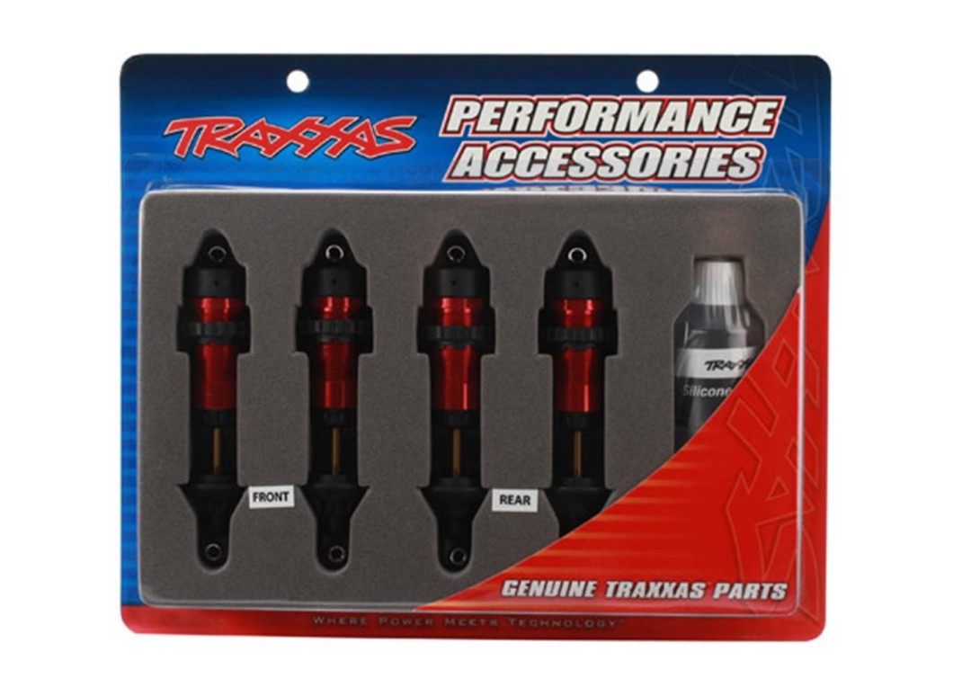 Traxxas Aluminum GTR Shock Set (Red) (4) - Click Image to Close