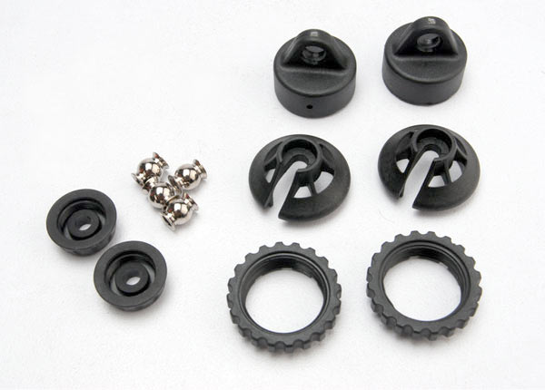 Traxxas GTR Shock Caps And Spring Retainers - Click Image to Close