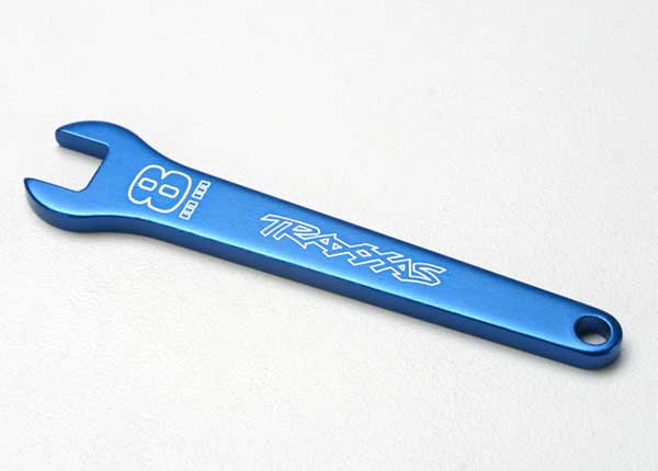 Traxxas Flat wrench, 8mm (blue-anodized aluminum)