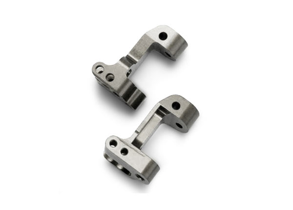 Traxxas Caster blocks, 30Â°, titanium-anodized 6061-T6 aluminum (left & right)