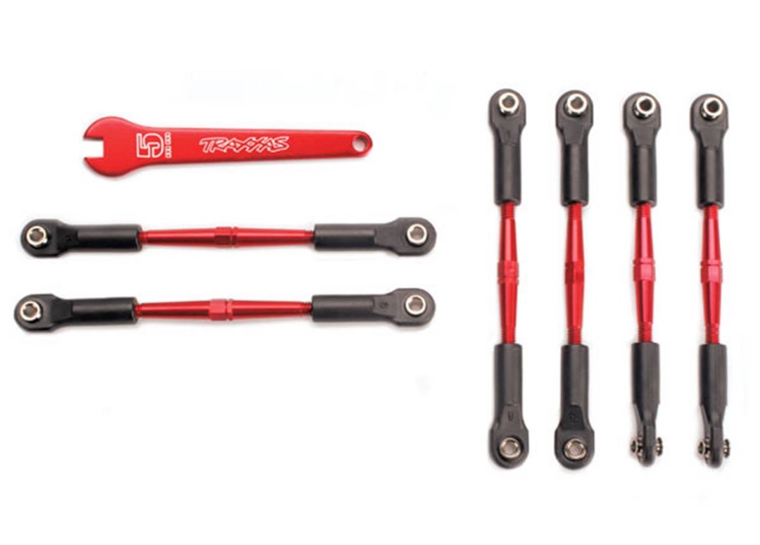 Traxxas Aluminum Turnbuckles (Red) (Jato) - Click Image to Close