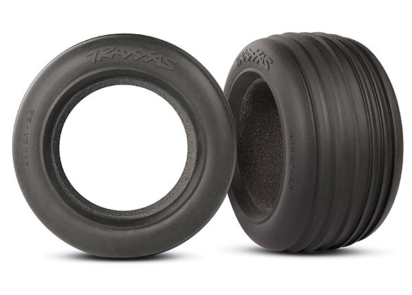 Traxxas Tires, Ribbed 2.8" (2)/ Foam Inserts (2) - Click Image to Close