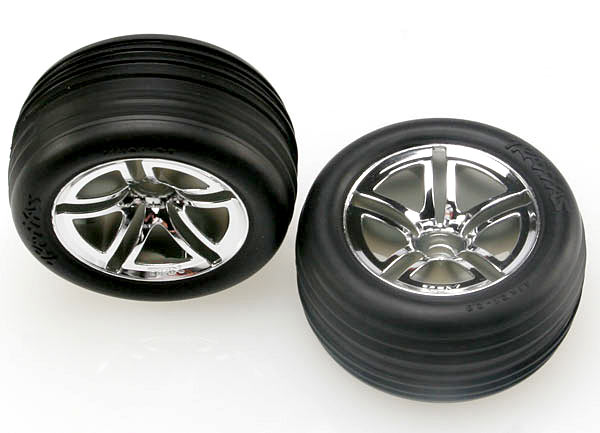 Traxxas Tires & Wheels, Assembled, Glued (2.8") (Twin-Spoke Whee