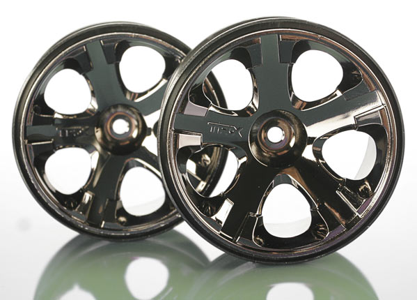 Traxxas 12mm Hex Wheels, All-Star 2.8" (black chrome) - Click Image to Close