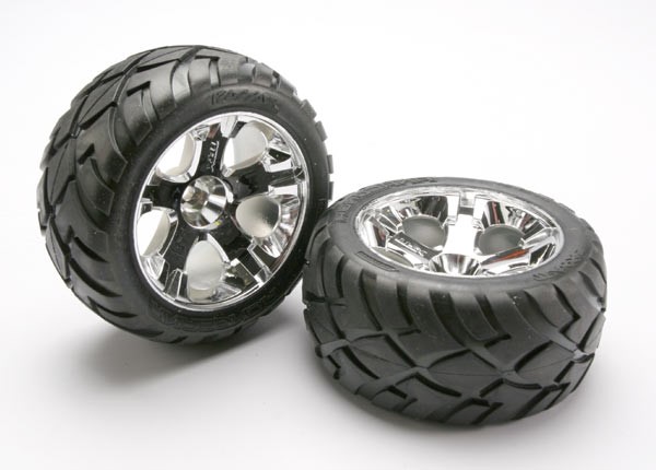 Traxxas Anaconda Wheels & Tires 2.8" nitro rear/electric front - Click Image to Close