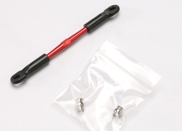 Traxxas Turnbuckle, Aluminum (Red-Anodized),Camber Link, 58mm (1) (Assembled With Rod Ends And Hollow Balls) (See Part 5539x For Complete Set Of Jato Aluminum Turnbuckles)