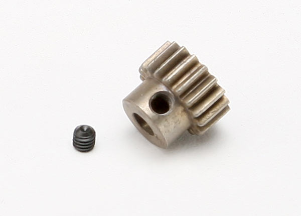 Traxxas Gear, 18-T pinion (0.8 metric pitch, compatible with 32-pitch) (hardened steel) (fits 5mm shaft)/ set screw