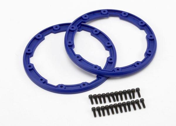 Traxxas Beadlock Style Sidewall Protector w/Hardware (Blue) (2)