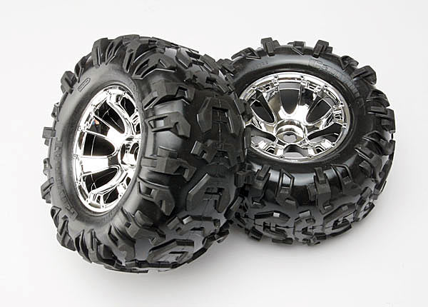 Traxxas Canyon 3.8" Pre-Mounted Tires w/Geode Wheels (2) (Summit - Click Image to Close