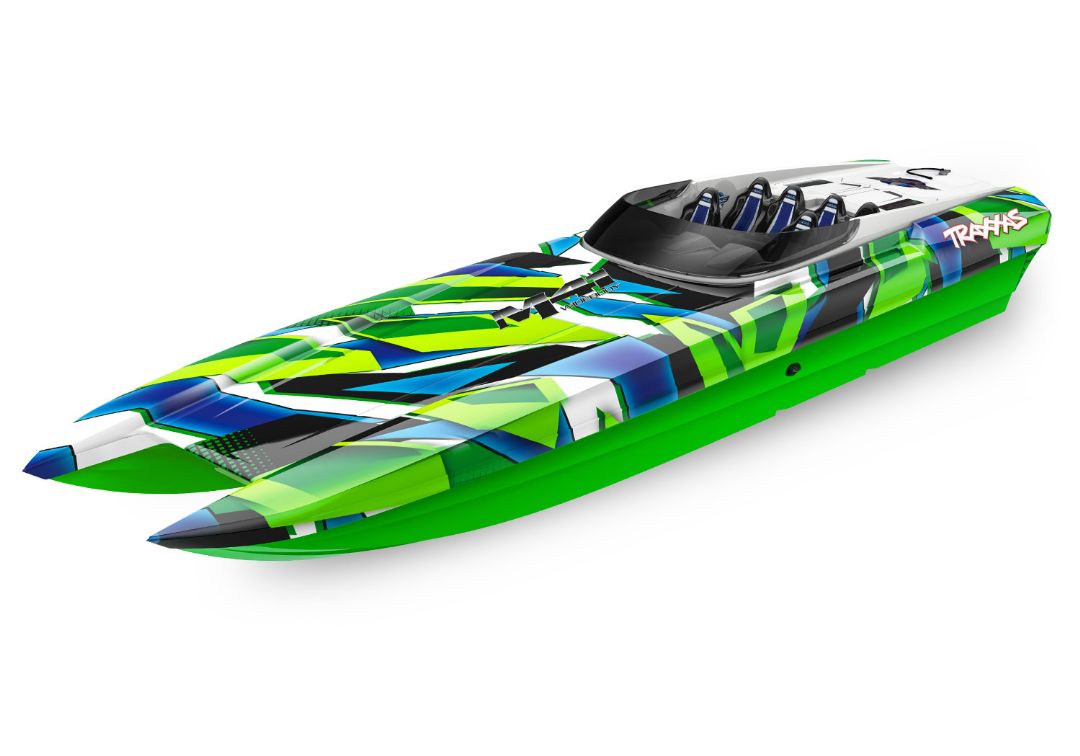 Traxxas DCB M41 Widebody 40" Catamaran Race Boat GreenR - Click Image to Close