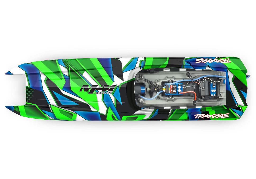 Traxxas DCB M41 Widebody 40" Catamaran Race Boat GreenR - Click Image to Close