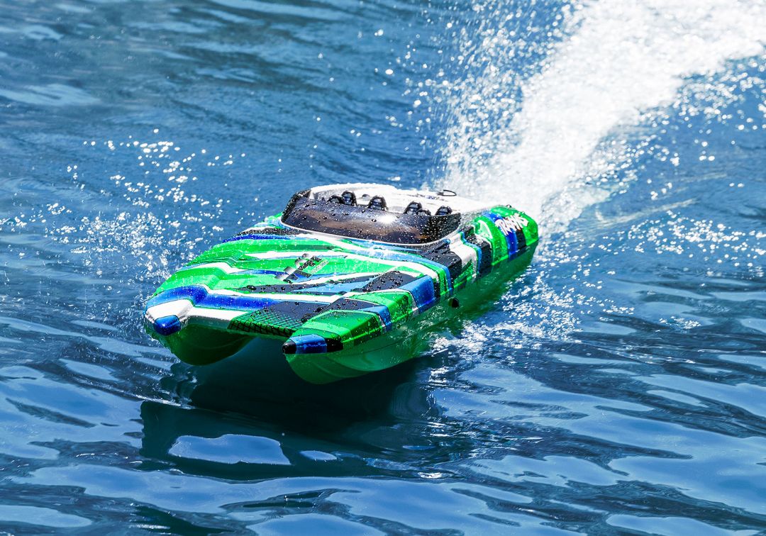 Traxxas DCB M41 Widebody 40" Catamaran Race Boat GreenR - Click Image to Close