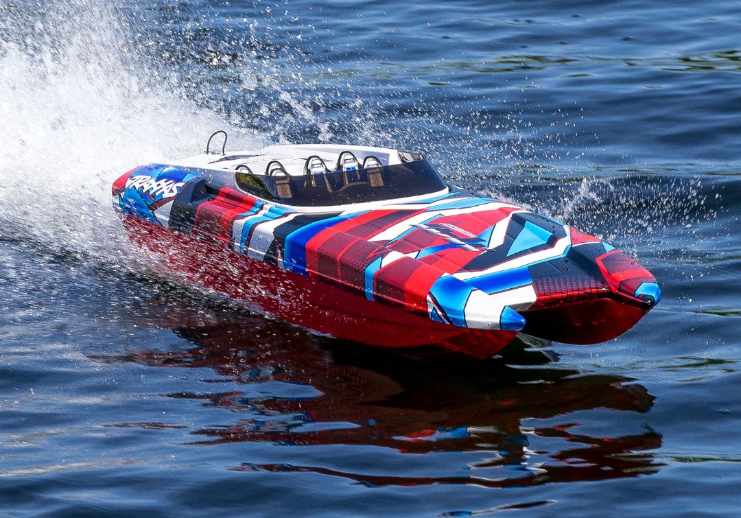 Traxxas DCB M41 Widebody 40" Catamaran Race Boat RedR - Click Image to Close
