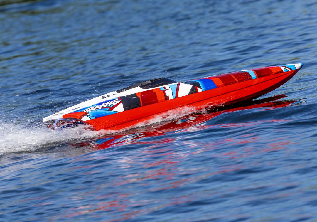 Traxxas DCB M41 Widebody 40" Catamaran Race Boat RedR - Click Image to Close