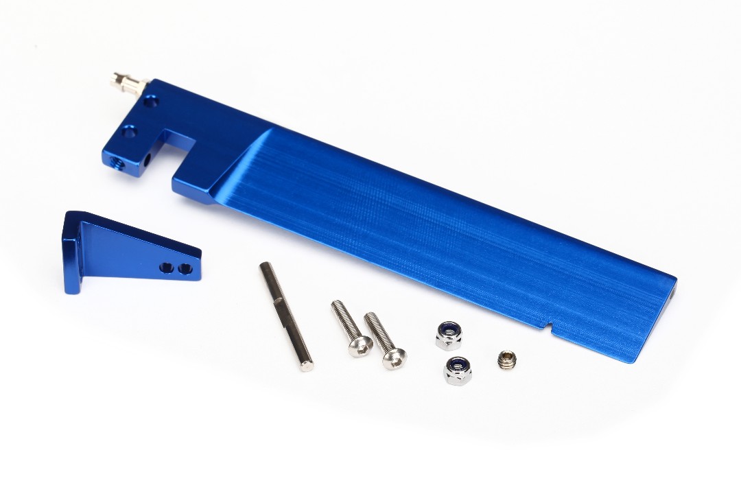 Traxxas Rudder (127.5 mm)/ rudder arm/ hinge pin/ 3x15mm BCS (stainless) (2)/ NL 3.0 (2)/ 4x3mm BCS (stainless, with threadlock)