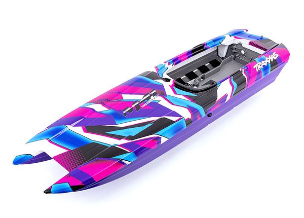 Traxxas Hull, DCB M41, Purple Graphics (Fully Assembled) - Click Image to Close