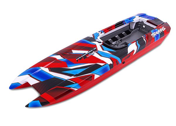 Traxxas Hull, DCB M41, Red Graphics (Fully Assembled) - Click Image to Close