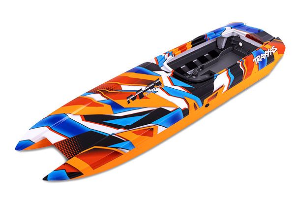 Traxxas Hull, DCB M41, Orange Graphics (Fully Assembled) - Click Image to Close