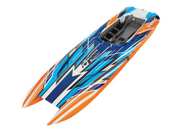 Traxxas Hull, DCB M41, orange graphics (fully assembled) - Click Image to Close