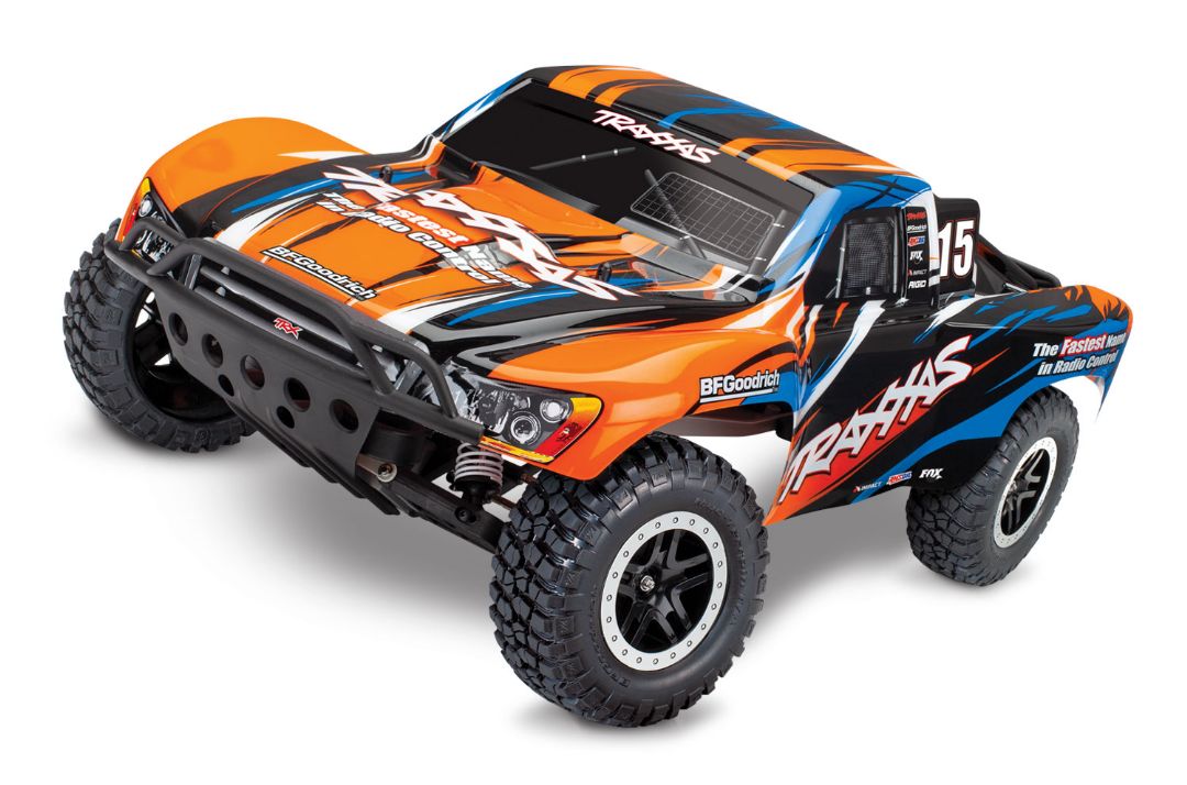 Traxxas Slash 2WD 1/10 RTR Electric Short Course Truck OrangeX, 7-cell NiHM Battery. 4A DC charger. Brushed ESC XL-5 with Titan 12t