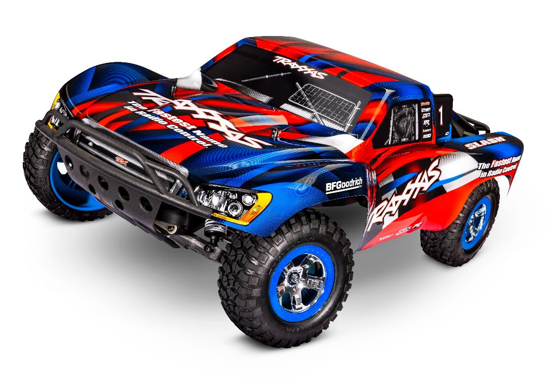 Traxxas Slash RTR 2WD Brushed with Battery & Charger - Red/Blue