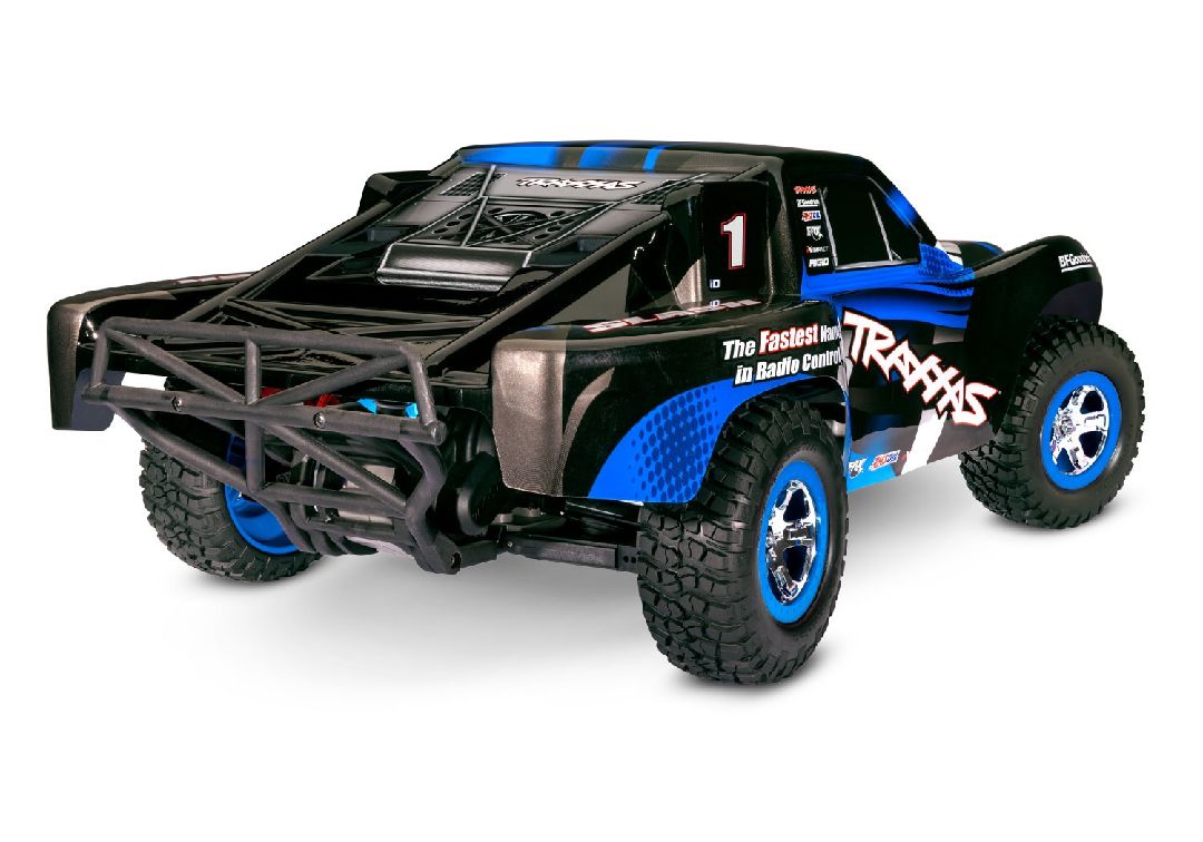 Traxxas Slash 1/10 2WD Short Course Racing Truck RTR - Blue - Click Image to Close