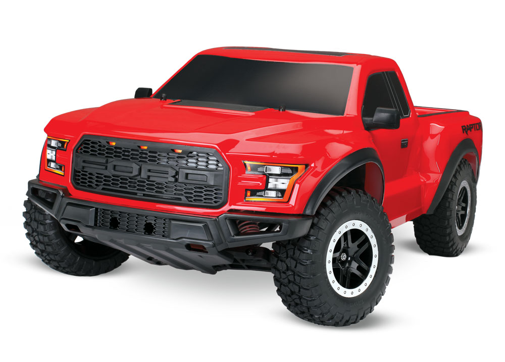 Traxxas Red 2017 Ford Raptor RTR 1/10 2WD Truck with TQ 2.4GHz radio system and XL-5 ESC (fwd/rev). Includes: 7-Cell NiMH 3000mAh Traxxas battery