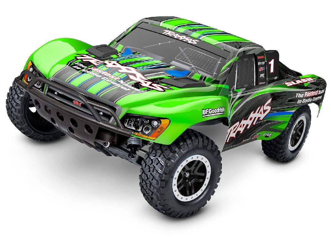 Traxxas Slash 1/10 Brushless 2WD Short Course Racing Truck RTR with TQ 2.4GHz Radio System, BL-2s ESC (Fwd/Rev) Requires Battery and Charger - Green
