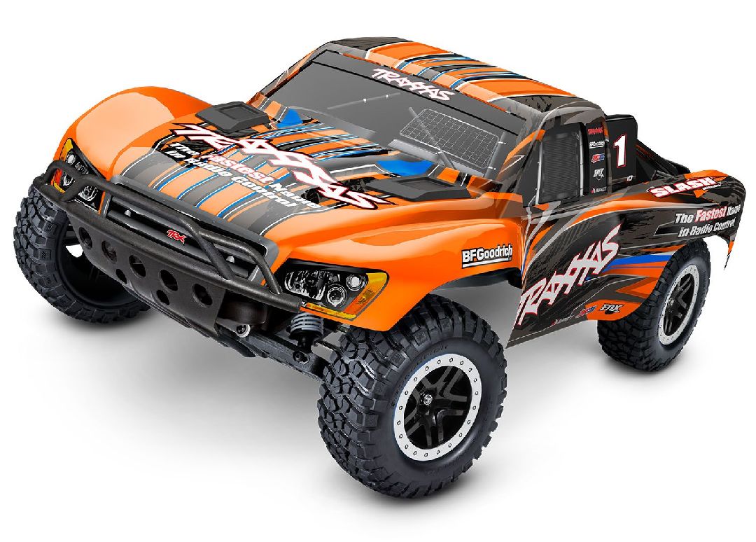Traxxas Slash 1/10 Brushless 2WD Short Course Racing Truck RTR with TQ 2.4GHz Radio System, BL-2s ESC (Fwd/Rev) Requires Battery and Charger - Orange