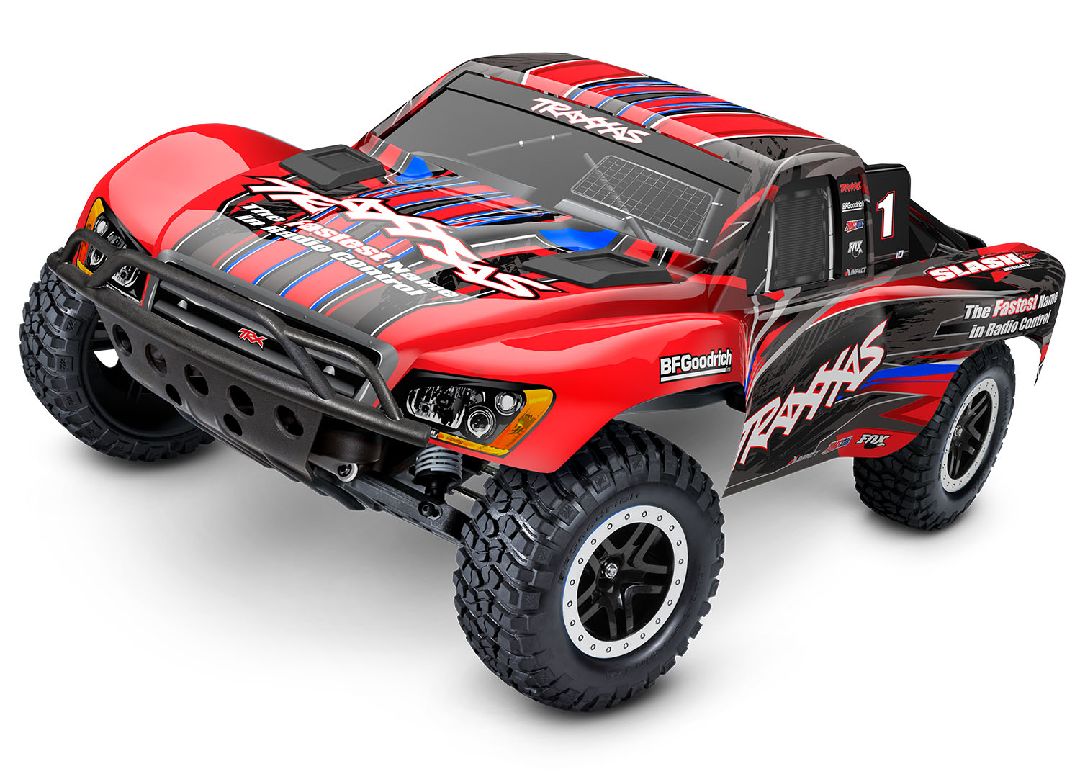 Traxxas Slash 1/10 Brushless 2WD Short Course Racing Truck RTR with TQ 2.4GHz Radio System, BL-2s ESC (Fwd/Rev) Requires Battery and Charger - Red