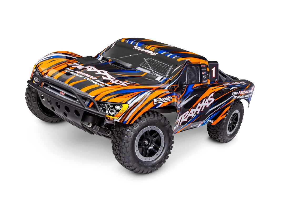 Traxxas 1/10 Slash BL-2S HD 2wd RTR - Orange w/Charger & Battery