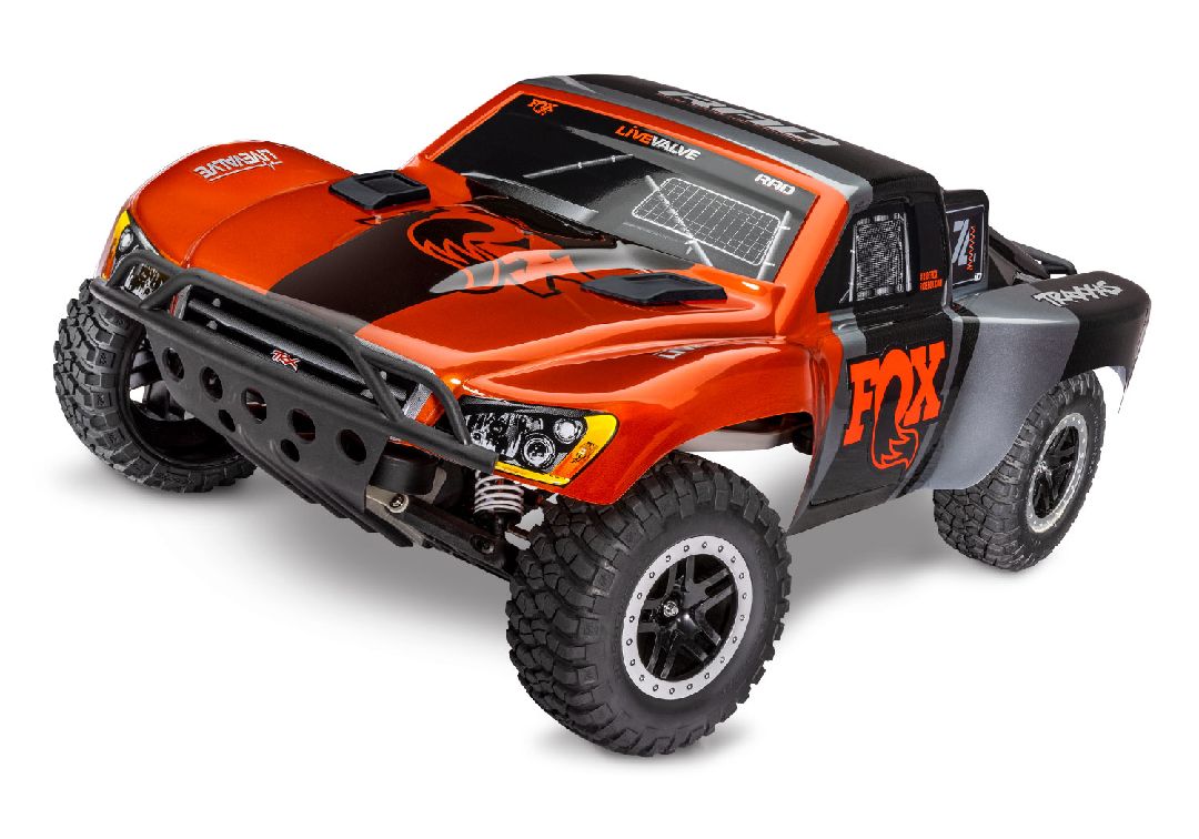 Traxxas Slash VXL: 1/10 Scale 2WD Brushless Short Course Racing Truck with TQi Traxxas Link Enabled 2.4GHz Radio System & Traxxas Stability Management (TSM) - Fox