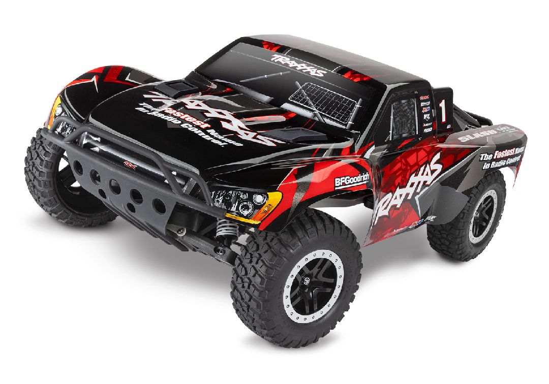 Traxxas Slash VXL: 1/10 Scale 2WD Brushless Short Course Racing Truck with TQi Traxxas Link Enabled 2.4GHz Radio System & Traxxas Stability Management (TSM) - Red