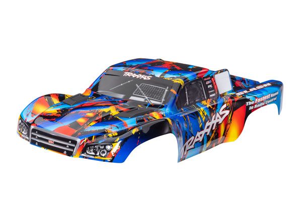 Traxxas Body, Slash® 4X4 (also fits Slash® VXL & Slash® 2WD),Rock n' Roll (painted, decals applied) (assembled with front & rear latches for clipless mounting)