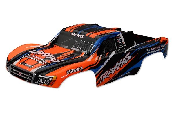 Traxxas Body, Slash, orange (painted, decals applied) - Click Image to Close