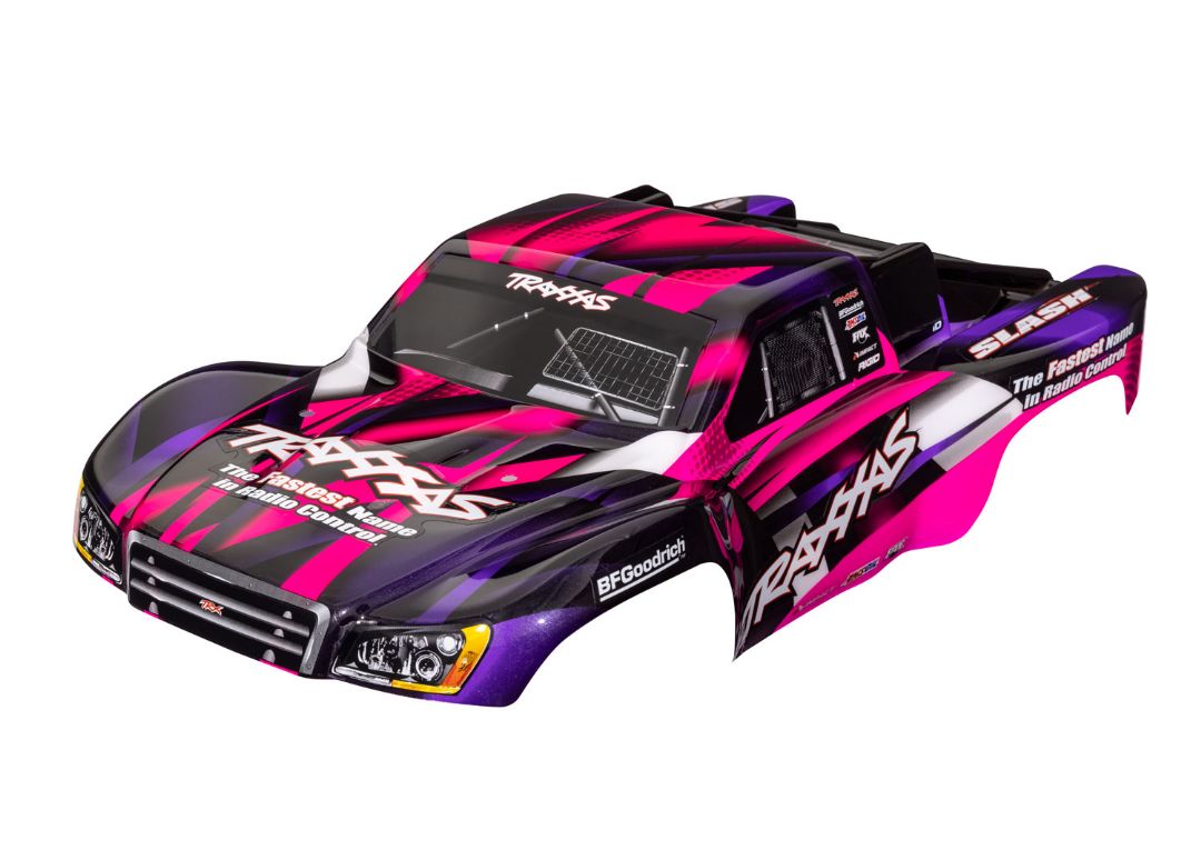 Traxxas Body, Slash 2WD (Also Fits Slash VXL & Slash 4X4),Pink (Painted, Decals Applied)