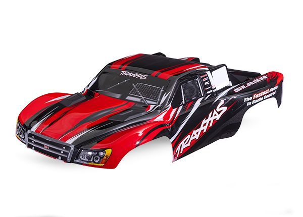 Traxxas Body, Slash 4X4, red, painted, decals applied
