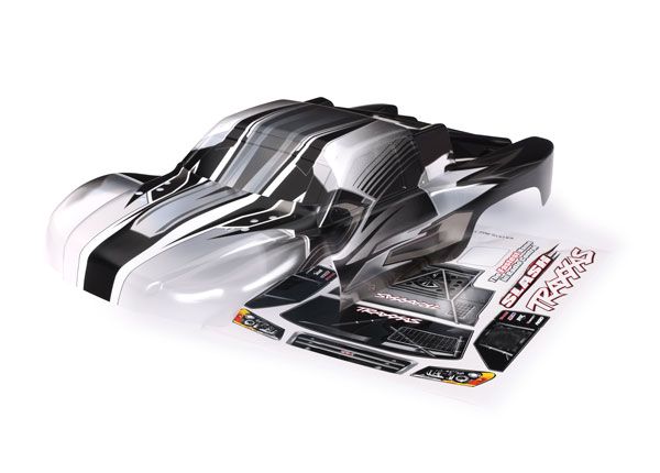 Traxxas Body, Slash® 2WD, ProGraphix® (also fits Slash® VXL & Slash® 4X4) (graphics are printed, requires paint & final color application)/ decal sheet